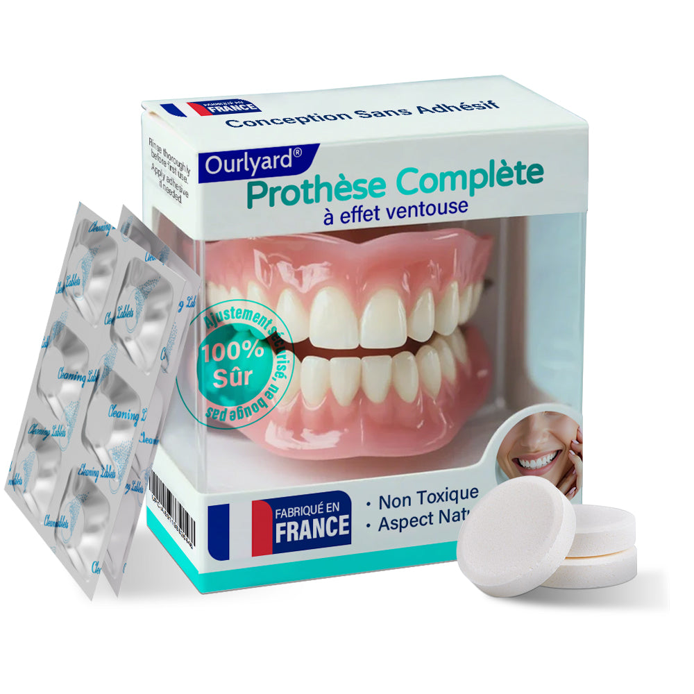 ✅ Fabriqué et expédié depuis la France | Prothèse complète à succion Ourlyard® 🍀up