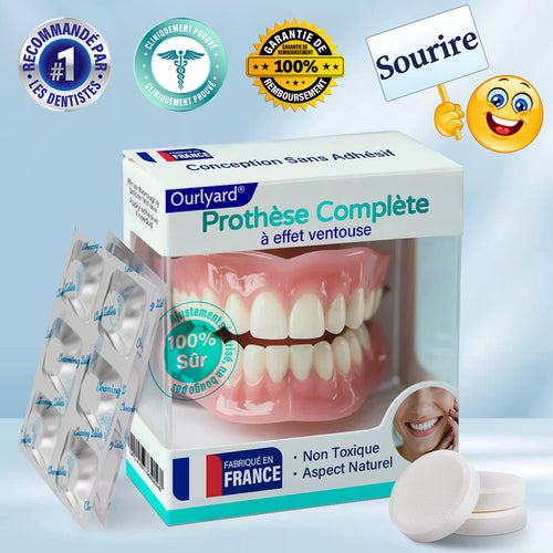 ✅ Fabriqué et expédié depuis la France | Prothèse complète à succion Ourlyard® 🍀up
